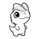 coloriage Dilophosaurus gratuit à imprimer