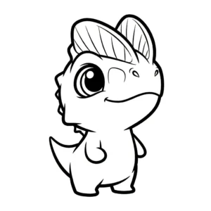 coloriage Dilophosaurus gratuit à imprimer