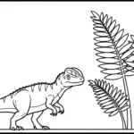 coloriage Dilophosaurus pour enfants