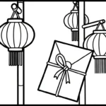 coloriage Enveloppe Rouge educatif pour enfant