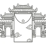 coloriage Enveloppe Rouge à imprimer pdf