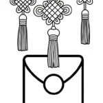 coloriage Enveloppe Rouge pour enfant de 2 ans