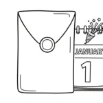 coloriage Enveloppe Rouge à imprimer pdf gratuit