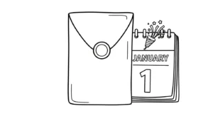 coloriage Enveloppe Rouge à imprimer pdf gratuit