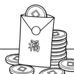 coloriage Enveloppe Rouge a telecharger