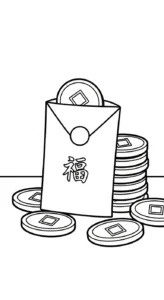 coloriage Enveloppe Rouge a telecharger