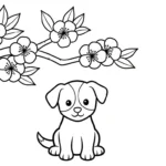 coloriage Fleur de Pêche pour enfants a imprimer gratuit