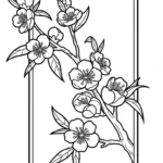 coloriage Fleur de Pêche pour primaire