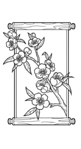 coloriage Fleur de Pêche pour primaire