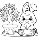coloriage Fleur de Pêche de pour enfants