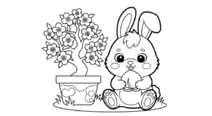 coloriage Fleur de Pêche de pour enfants