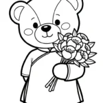 image pour coloriage Fleur de Pêche enfant