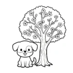 coloriage Fleur de Pêche a dessiner et imprimer