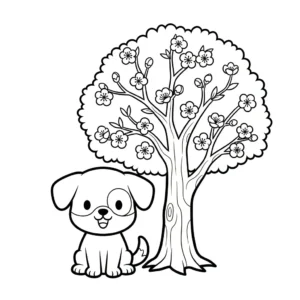 coloriage Fleur de Pêche a dessiner et imprimer