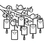 coloriage Fleur de Pêche à imprimer pour enfant de 6 ans