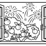 coloriage Fleur de Pêche à imprimer pour enfant de 3 ans
