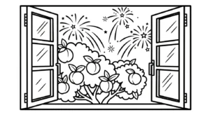 coloriage Fleur de Pêche à imprimer pour enfant de 3 ans