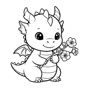 coloriage Fleur de Pêche pour enfant de 4 ans