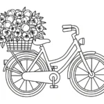 coloriage Fleur de Pêche et decoupage a imprimer gratuit