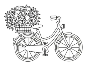 coloriage Fleur de Pêche et decoupage a imprimer gratuit