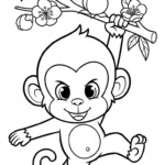 coloriage Fleur de Pêche pour enfant de 7 ans