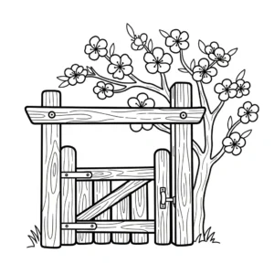 coloriage Fleur de Pêche à imprimer pour enfant de 6 ans