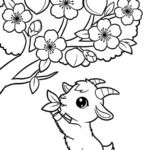 coloriage Fleur de Pêche pour enfants