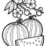 coloriage Fleur de Pêche en ligne