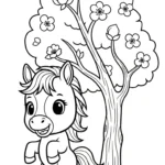 coloriage Fleur de Pêche pour enfant de 6 ans