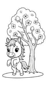 coloriage Fleur de Pêche pour enfant de 6 ans