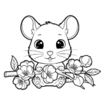 coloriage Fleur de Pêche pour enfant de 7 ans