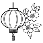 coloriage Fleur de Pêche gratuit à imprimer