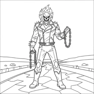 a imprimer coloriage Ghost Rider gratuit