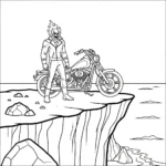 coloriage Ghost Rider à imprimer pdf gratuit