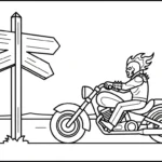 coloriage Ghost Rider pour enfant à imprimer
