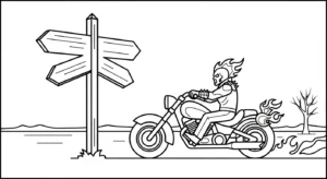 coloriage Ghost Rider pour enfant à imprimer