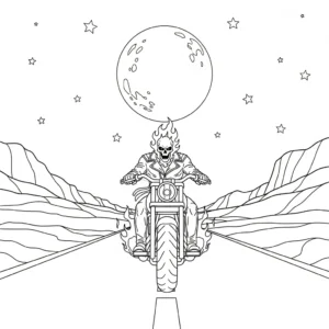 imprimer coloriage Ghost Rider