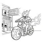 coloriage Ghost Rider gratuit en ligne