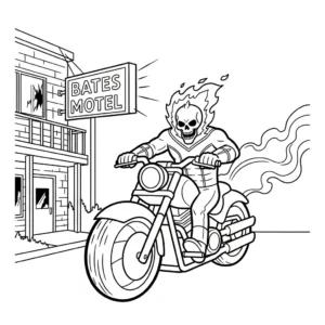 coloriage Ghost Rider gratuit en ligne
