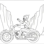 coloriage Ghost Rider a dessiner en ligne