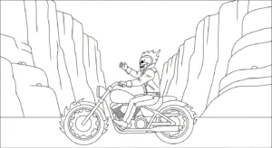 coloriage Ghost Rider a dessiner en ligne