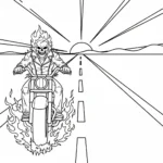 coloriage Ghost Rider en ligne pour enfant