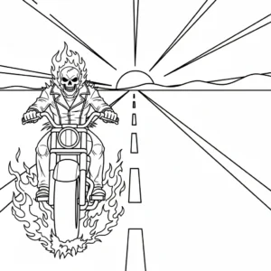 coloriage Ghost Rider en ligne pour enfant