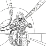 coloriage Ghost Rider à imprimer gratuitement