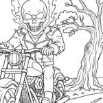 imprimer coloriage Ghost Rider gratuit