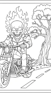 imprimer coloriage Ghost Rider gratuit