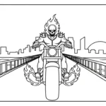 coloriage Ghost Rider à imprimer pour enfants
