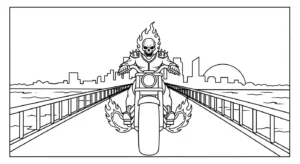 coloriage Ghost Rider à imprimer pour enfants