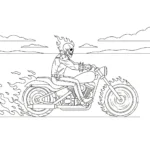 coloriage Ghost Rider pour enfant de 6 ans