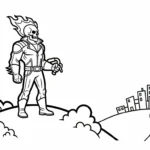 coloriage Ghost Rider en ligne pour enfant